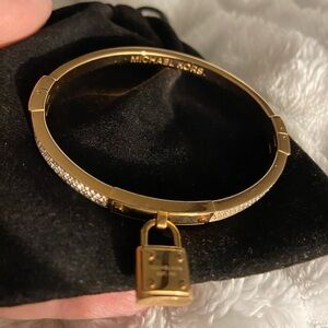 Michael Kors Padlock Pavé Bangle Bracelet